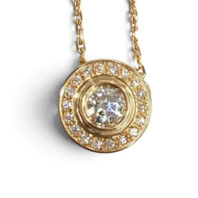 Cartier 18K Pink Gold Diamond Necklace in Pink from LuxUness