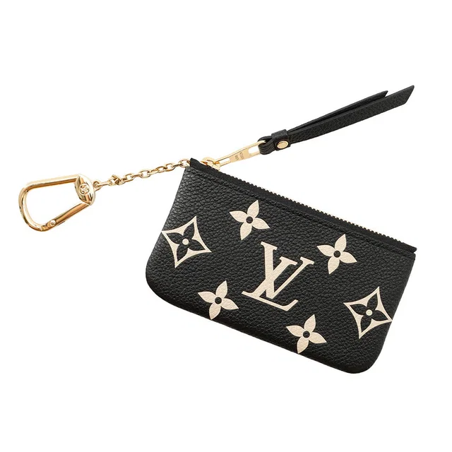Louis Vuitton Card Key Case Pochette Cles Noir/BeigeM80885 Bicolor Monogram Empreinte Leather in Black Leather from GALLERY RARE
