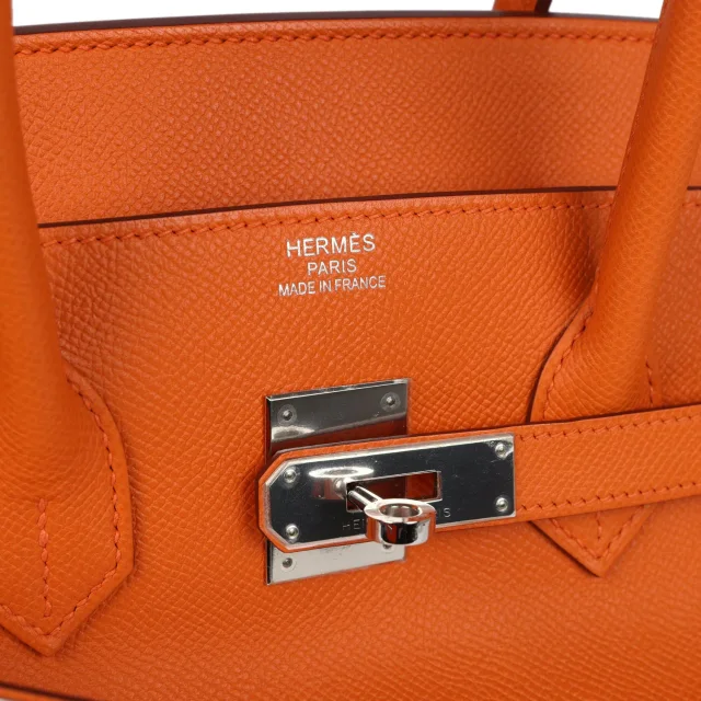Hermès Birkin 35 Orange Epsom Palladium Hardware in Orange Epsom leather from Madison Avenue Couture, photo 7 of 9