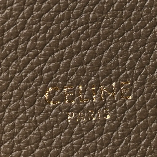 Celine Soft Grained Calfskin Medium Belt Cabas Phantom Taupe in Taupe Caviar leather from FASHIONPHILE, photo 6 of 12