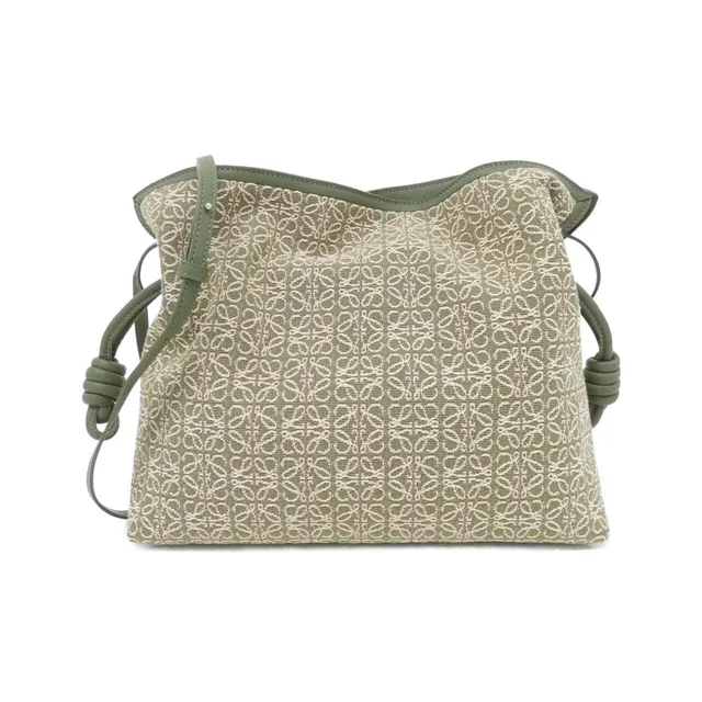 Loewe Flamenco Clutch Green in Green Canvas from The Reluxe