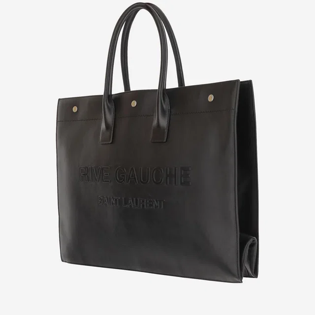 Saint Laurent Rive Gauche Tote Bag — Black Calfskin in Black Calfskin from HEWI