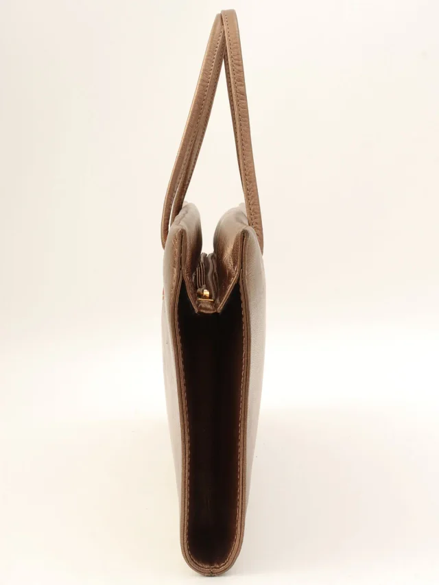 Loewe Anagram Plate Handbag Bronze from VINTAGE QOO TOKYO, photo 4 of 12