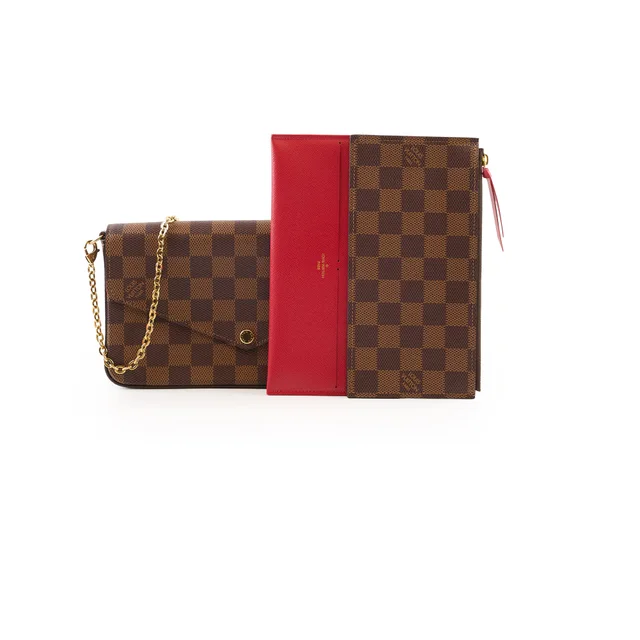 Louis Vuitton Pochette Félicie Damier Ebene in Brown Canvas from The Purse Affair