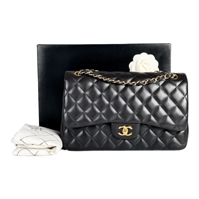 Chanel Black Classic Flap Jumbo Bag in Black from Luxury Promise