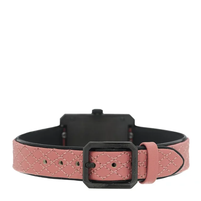 Chanel Stainless Steel Calfskin 21mm Boy-Friend Blush Quartz Watch Pink in Pink Calfskin from FASHIONPHILE, photo 3 of 6