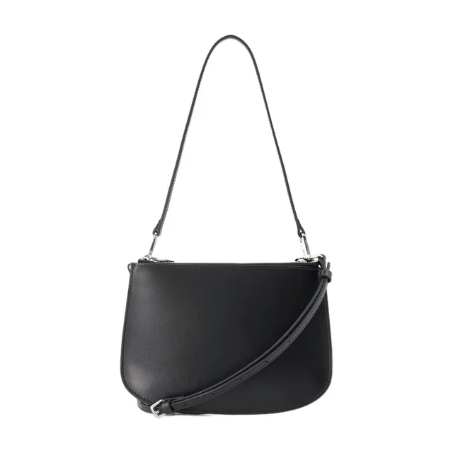 Diesel Curved Calfskin Shoulder Bag — Black in Black Calfskin from HEWI