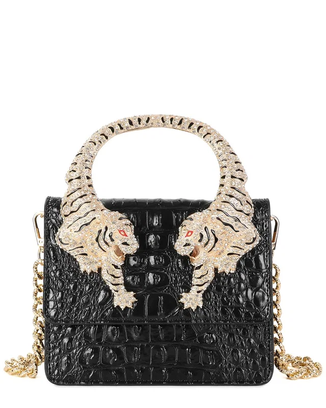 Tiffany & Fred Paris Croc-Embossed Leather Shoulder Bag, image 1 of 1 from Rue La La