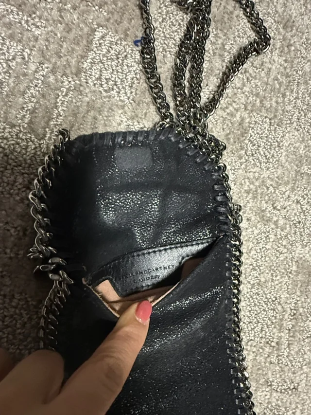 Stella McCartney Black Chain Crossbody Bag in black|gray Leather from Poshmark, photo 5 of 8
