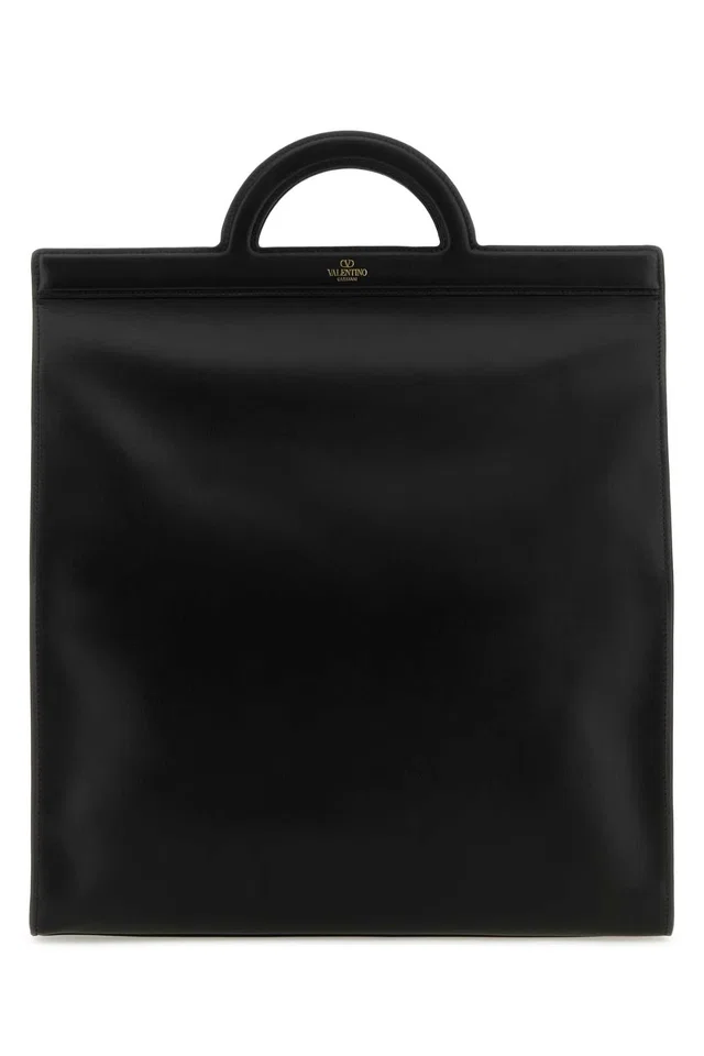 Valentino Garavani Top Handle Bag — Black in Black Leather from HEWI