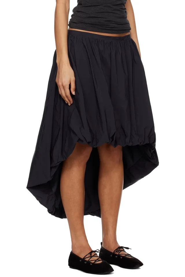Paloma Wool Black Fanquir Midi Skirt, photo 2 of 4 from SSENSE