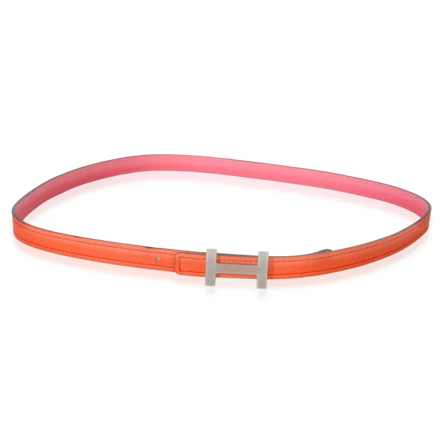 Hermès Rose Azalee Epsom Orange Poppy Swift Focus Belt Phw 80-32 Leather in Pink Epsom leather from HEWI, photo 1 of 1