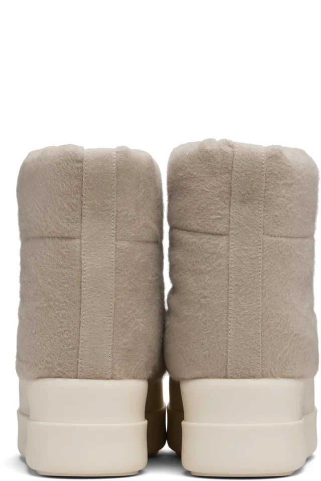 Rick Owens DRKSHDW Taupe Concordians Mega Bumper Low Lunar Boots, photo 2 of 5 from SSENSE