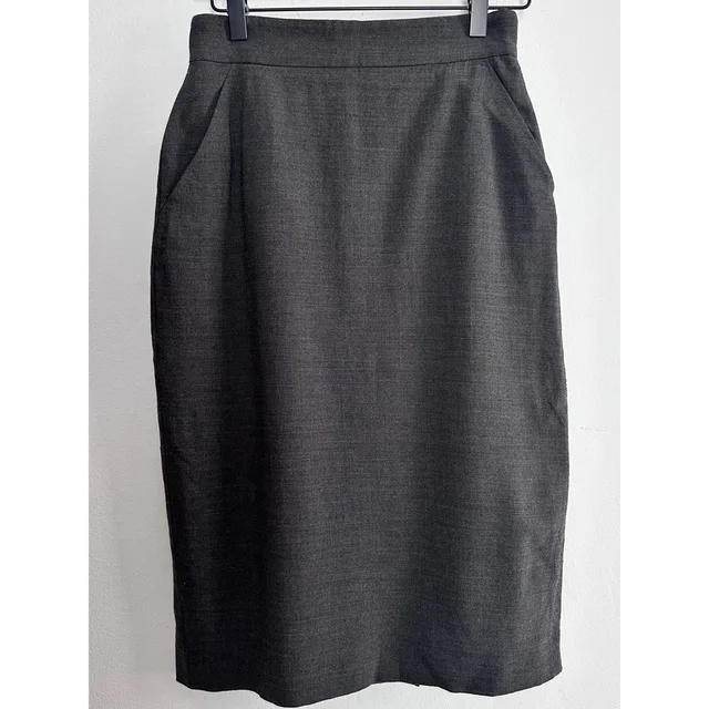 Max Mara Virgin Wool Blend Pencil Skirt Made In Italy Size 4 Professional in gray Wool from Poshmark