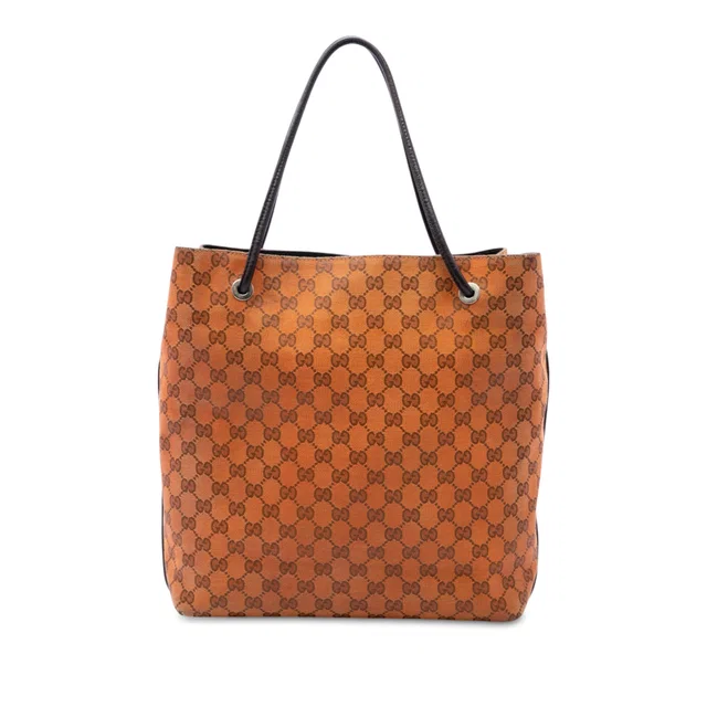 Orange Gucci GG Canvas Gifford Tote in Orange Canvas from Designer Revival