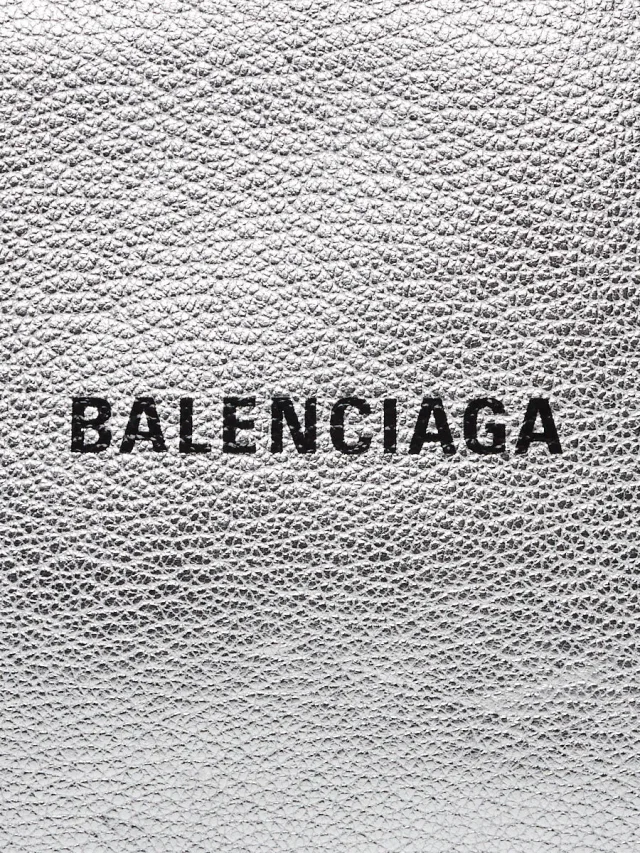 Balenciaga Silver Metallic Leather Everyday Zip Pouch in Silver Leather from Yoogis, photo 5 of 11