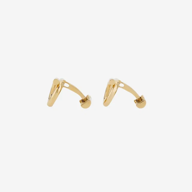 Ferragamo Brass Hook Cufflinks — Gold Accessory in Gold from HEWI
