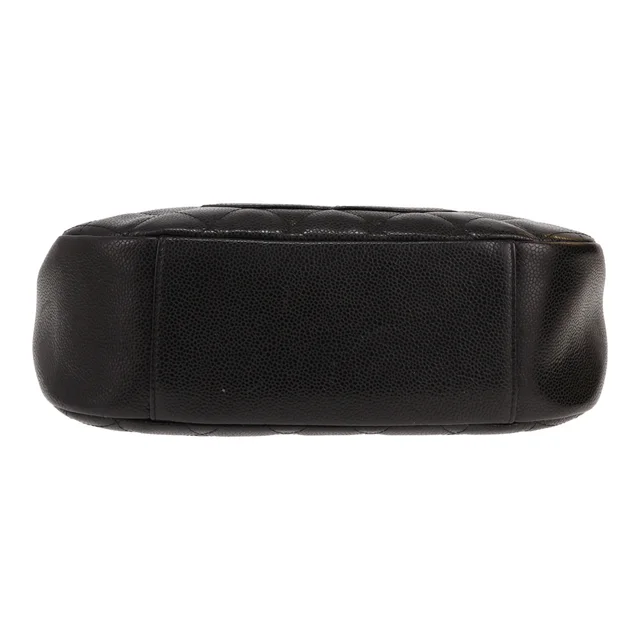 Chanel handbag in black quilted grained leather in Black Caviar leather from Collector Square, photo 2 of 4