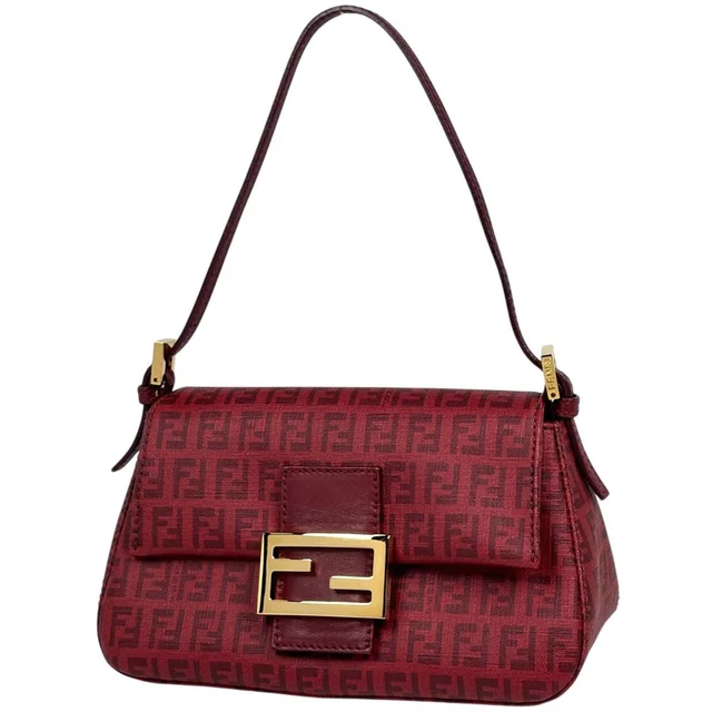 Fendi Shoulder Bag Zucchino Pattern Mamma Baguette in Coated canvas from The Reluxe