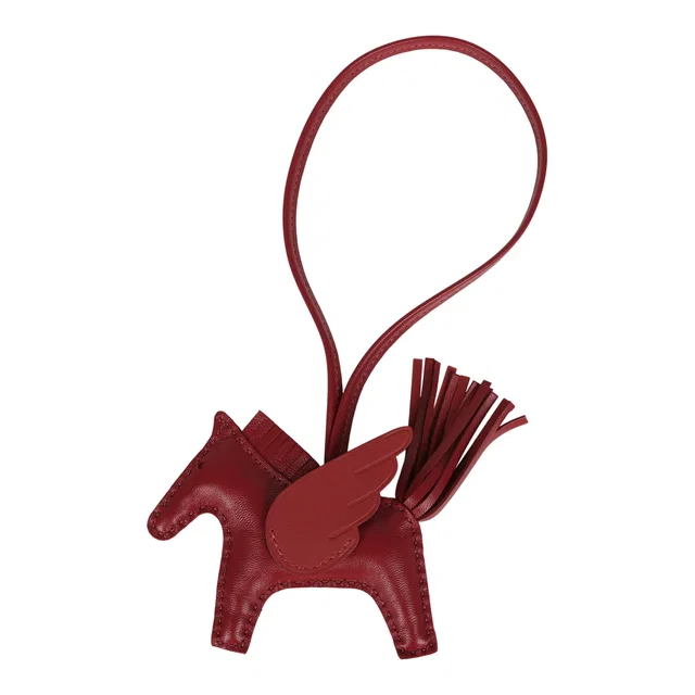 Hermès Pegase Rodeo Bag Charm PM Rouge Grenat Milo Lambskin in Red Lambskin from Madison Avenue Couture