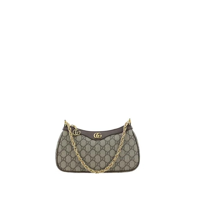 Gucci Brown Cotton Shoulder Bag in Brown Caviar leather from HEWI