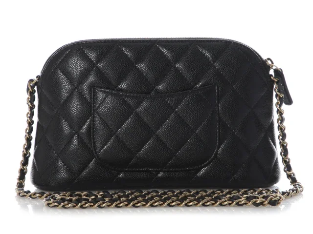 Chanel Black Quilted Caviar 24A Clutch with Chain in Black Caviar leather from Ann's Fabulous Finds, photo 4 of 9