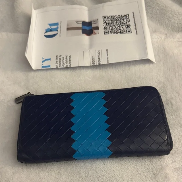 Bottega Veneta Navy Wallet W/ Coa in blue from Poshmark, photo 1 of 1