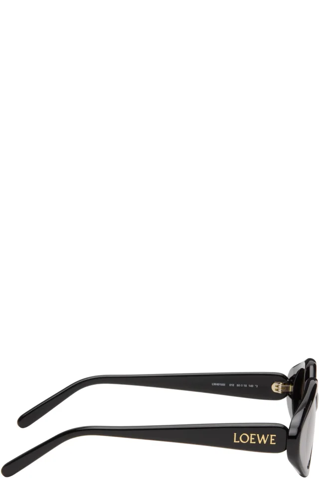 LOEWE Black Triangle Slim Sunglasses, photo 2 of 2 from SSENSE