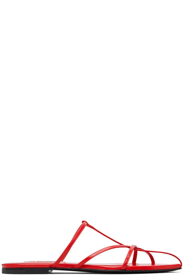 Jil Sander Red Pointed Toe Sandals, image 1 of 1 from SSENSE