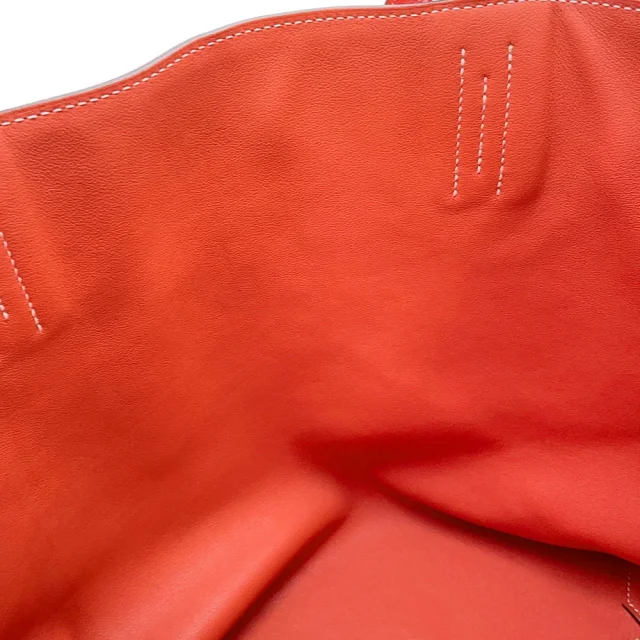 Hermès Double sense Rouge duchesse/Bougainvillier Taurillon Clemence Swift Leather Size 45 in Red Clemence leather from GALLERY RARE, photo 11 of 15