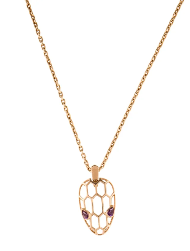 Bvlgari 18K Amethyst Serpenti Seduttori Pendant Necklace, 17.5" in multicolor from The RealReal