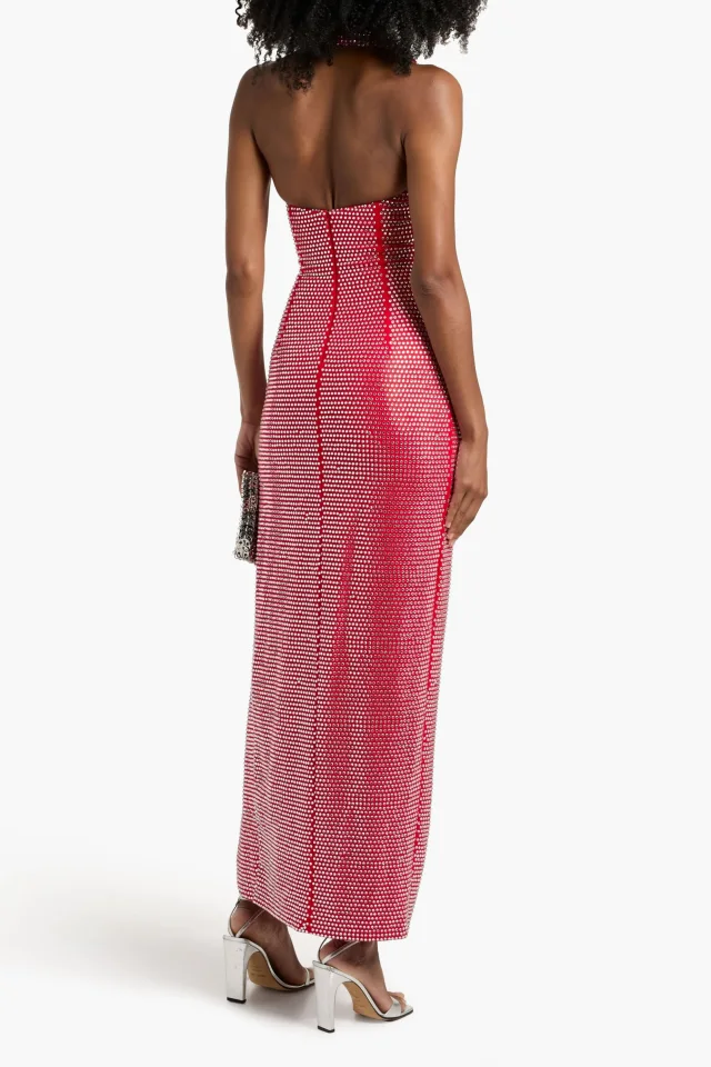 Area Crystal-embellished stretch-jersey halterneck gown, photo 3 of 4 from THE OUTNET