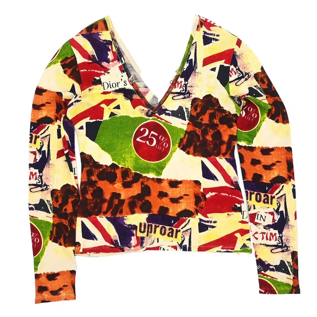 Dior 2003 Victim V-neck Top from AMORE Vintage Tokyo