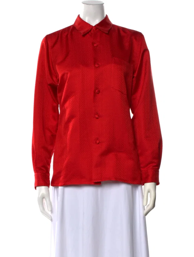 Comme des Garçons Vintage 1988 Top in red Silk from The RealReal