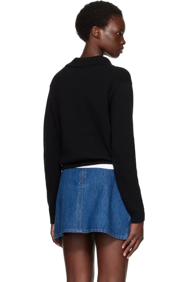 Givenchy Black Wool & Cashmere Polo, photo 3 of 4 from SSENSE