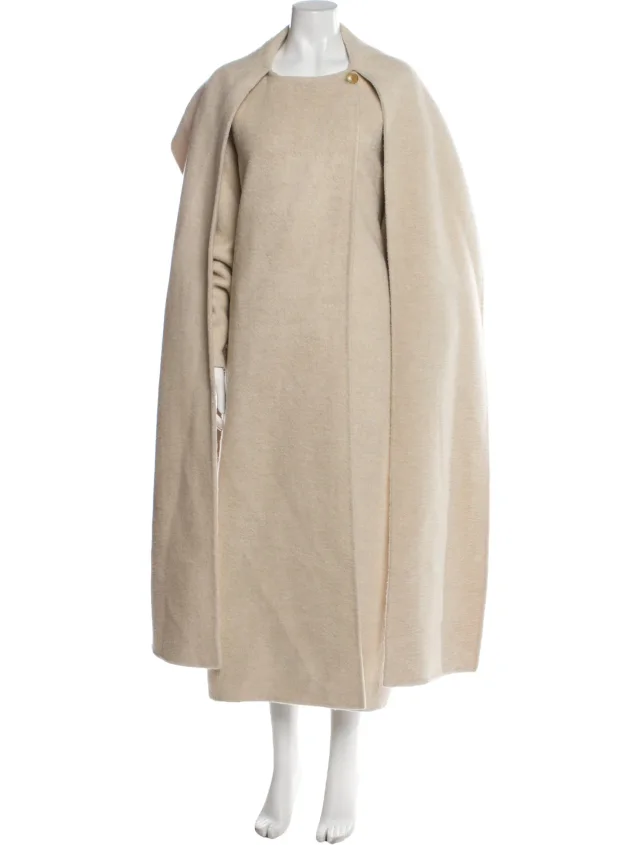 The Row Notte Scarf Cashmere Coat in Cashmere from The RealReal