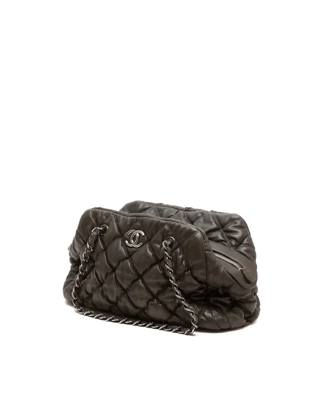 Chanel Bubble Quilt Bowling Bag in Leather from A Retro Tale, photo 2 of 9