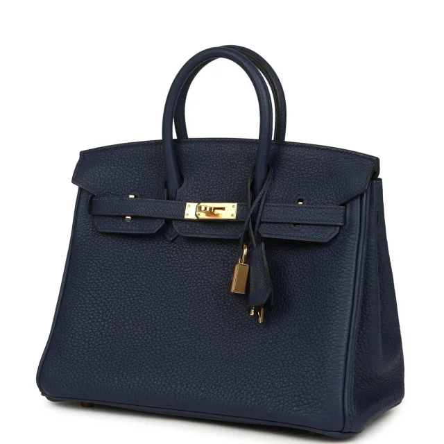 Hermès Birkin 25 Bleu Navy Togo Gold Hardware in Blue Togo from Madison Avenue Couture, photo 1 of 1