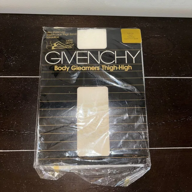 Givenchy Vintage Size C | Body Gleamers Thigh High | Ultra Sheer Leg | Lace in gold|white Nylon from Poshmark