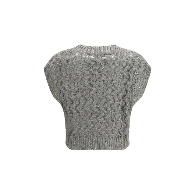 Brunello Cucinelli Bicolor Silk Sweatshirt in Silk from HEWI, photo 2 of 2
