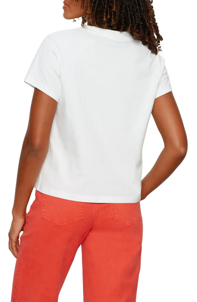 Sanctuary Timeless Amour Embeliished Organic Cotton T-Shirt in White, photo 2 of 5 from Nordstrom Rack