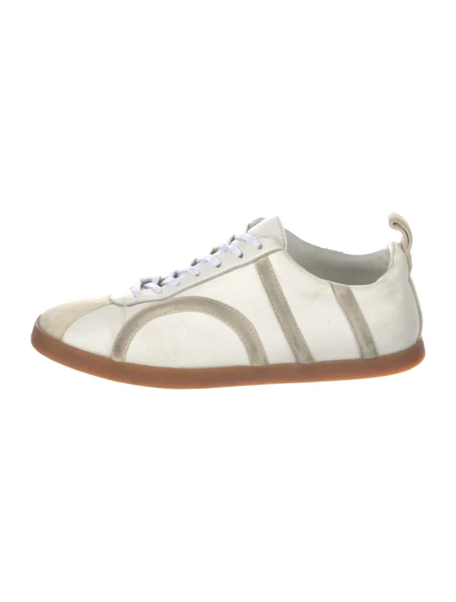 TOTEME Leather Sneakers in white Leather from The RealReal