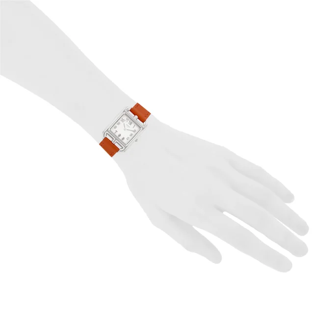 Cape Cod watch in steel Ref: Hermès - CC1.210 Circa 2005 in Leather from Collector Square, photo 3 of 3