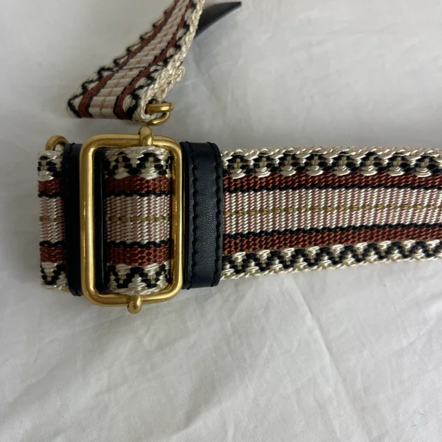 Stella McCartney Embroidered Logo Belt in Cloth, Embroidered, Metal from Reowned, photo 3 of 6