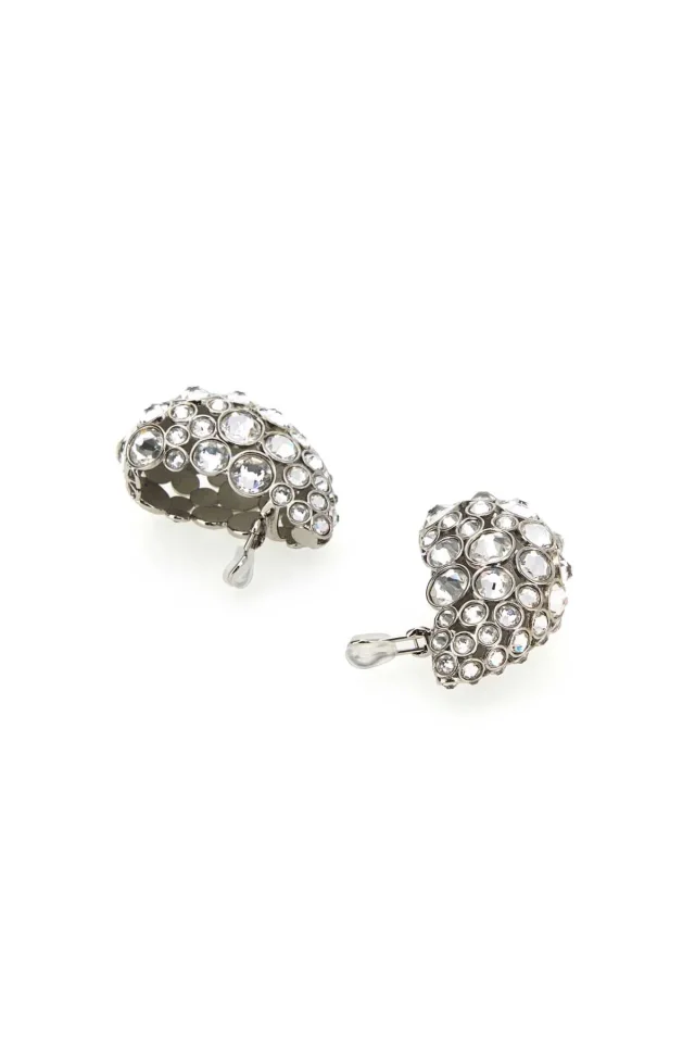 Valentino Garavani Crystal Cluster Earrings — Silver in Silver from HEWI, photo 3 of 3