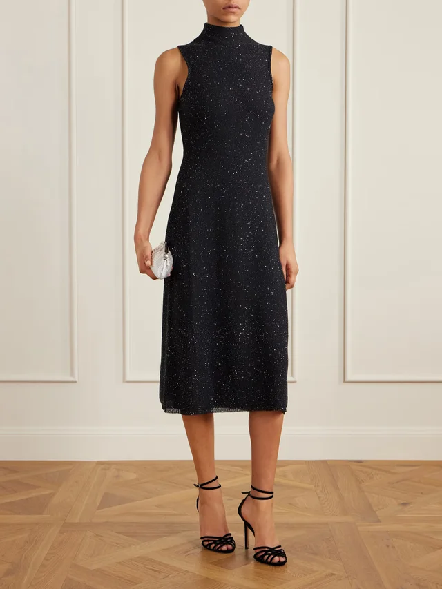 ALTUZARRA Marian knitted halterneck midi dress in Black, photo 2 of 2 from NET-A-PORTER (Canada)