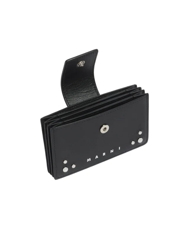Marni leather card holder with studs, photo 2 of 2 from SENSER