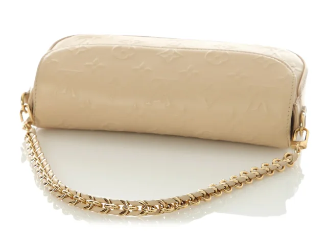 Louis Vuitton Cream Monogram Empreinte Ivy Wallet On Chain in White Leather from Ann's Fabulous Finds, photo 7 of 9