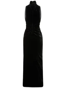 Alessandra Rich Long dress with high neckline in 75% Viscose, 15% Silk, 10% Elastane, photo 5 of 5 from LUISAVIAROMA