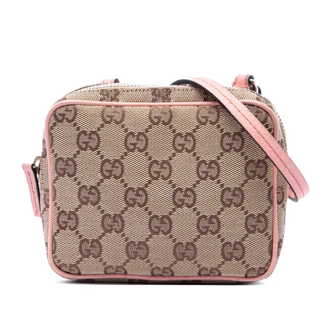 Beige Gucci GG Canvas Crossbody in Beige Canvas from Designer Revival